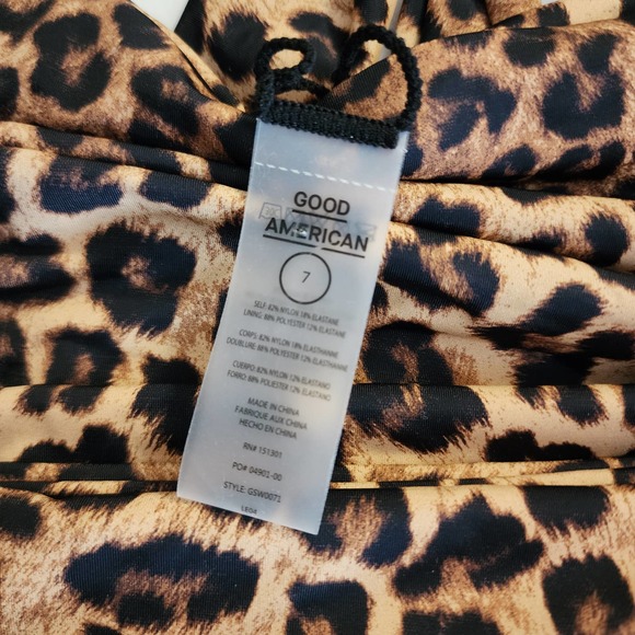 GOOD AMERICAN Waist Cincher Swim Bottoms Leopard Plus Size 4XL NWT - Picture 5 of 6